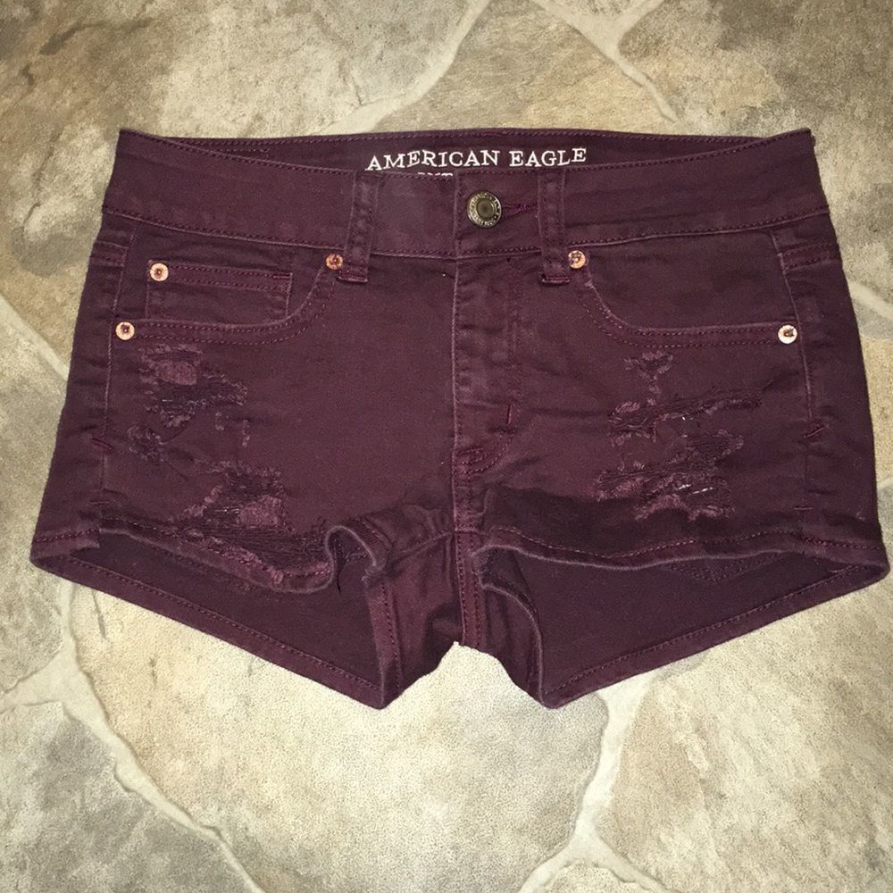 AEO shortie 2 distressed shorts